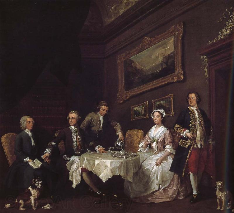 William Hogarth Strode family France oil painting art